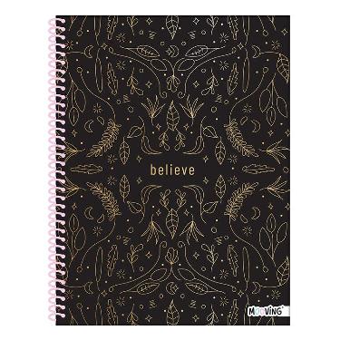 Cuaderno Con Espiral Mooving Chic 80 Hojas Rayadas